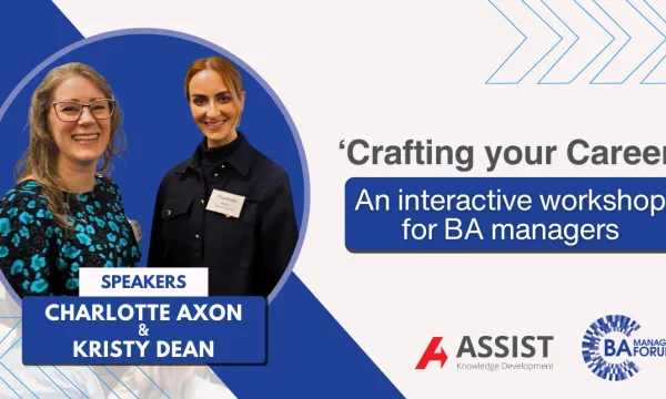 'Crafting your Career' An interactive workshop for BA managers